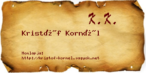 Kristóf Kornél névjegykártya